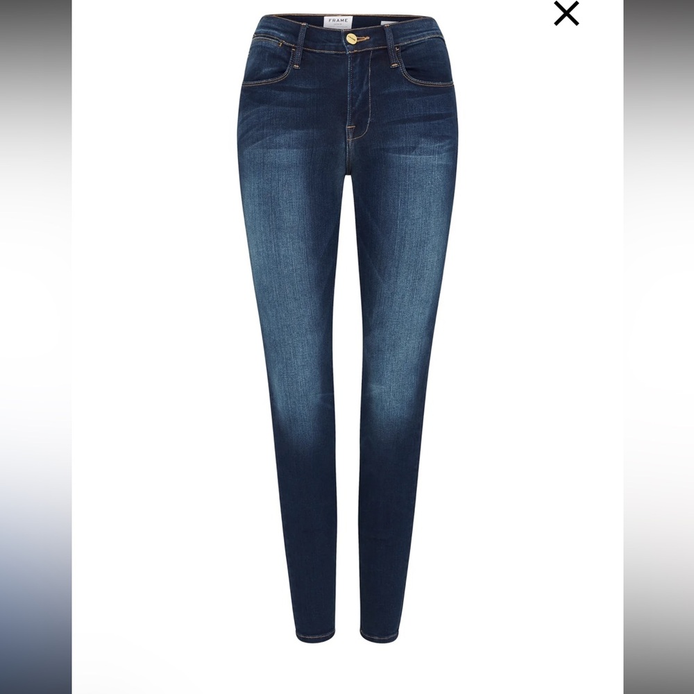 Frame Le Skinny de Jeanne Columbia Road Classic Blue Women's Jeans